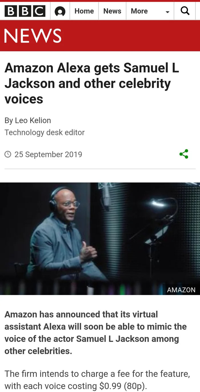 The time has come - Amazon, BBC, Alex, Samuel L Jackson