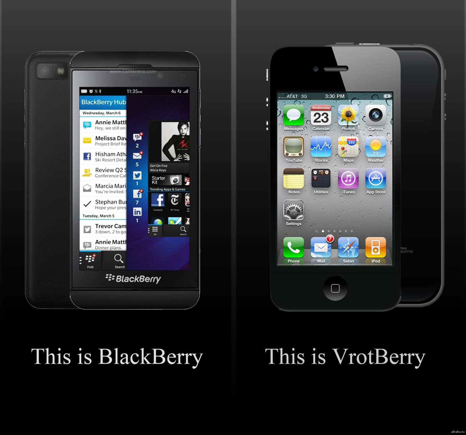 Iphone vs Blackberry | Пикабу