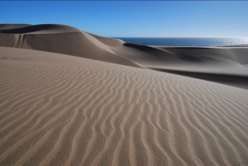 Пустыня. Пустыня Намиб и океан. Дюны пустыни Намиб и океан. Песчаное море Намиб. Дюны Намиба.