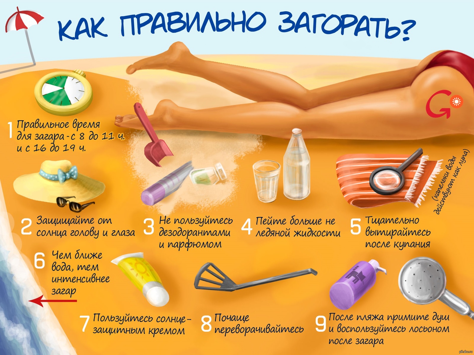 Как загорать правильно Как загорать правильно