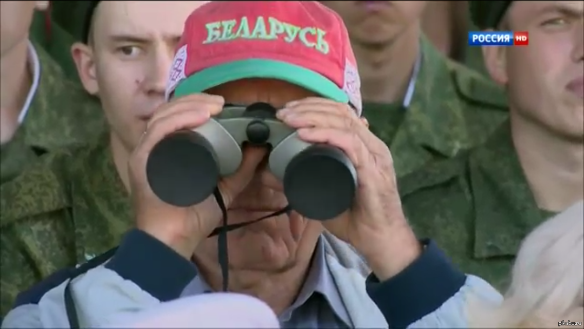 I watch tank biathlon... - Binoculars, Men, Tank biathlon