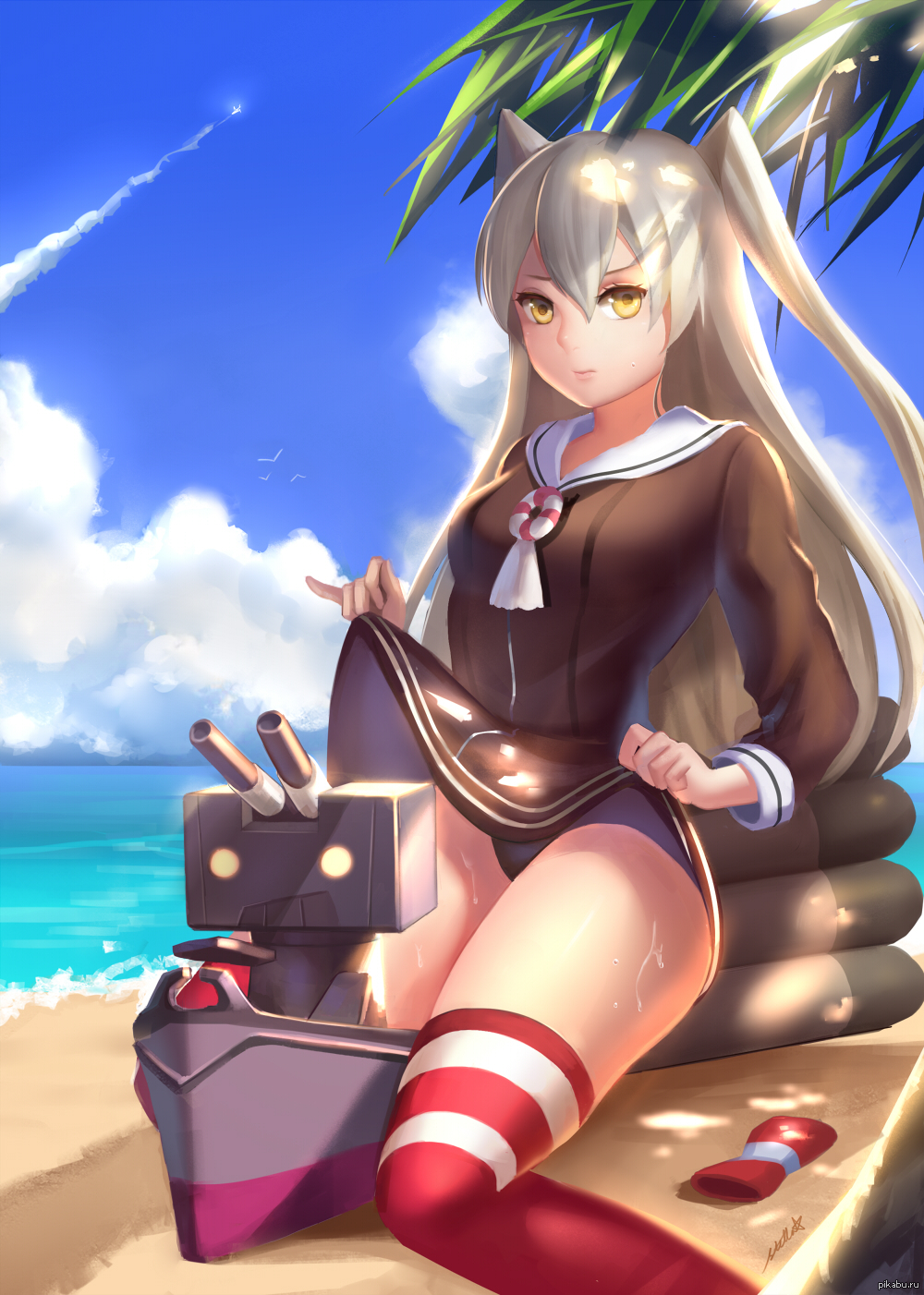 Amatsukaze - NSFW, Anime, Art, Kantai collection, 