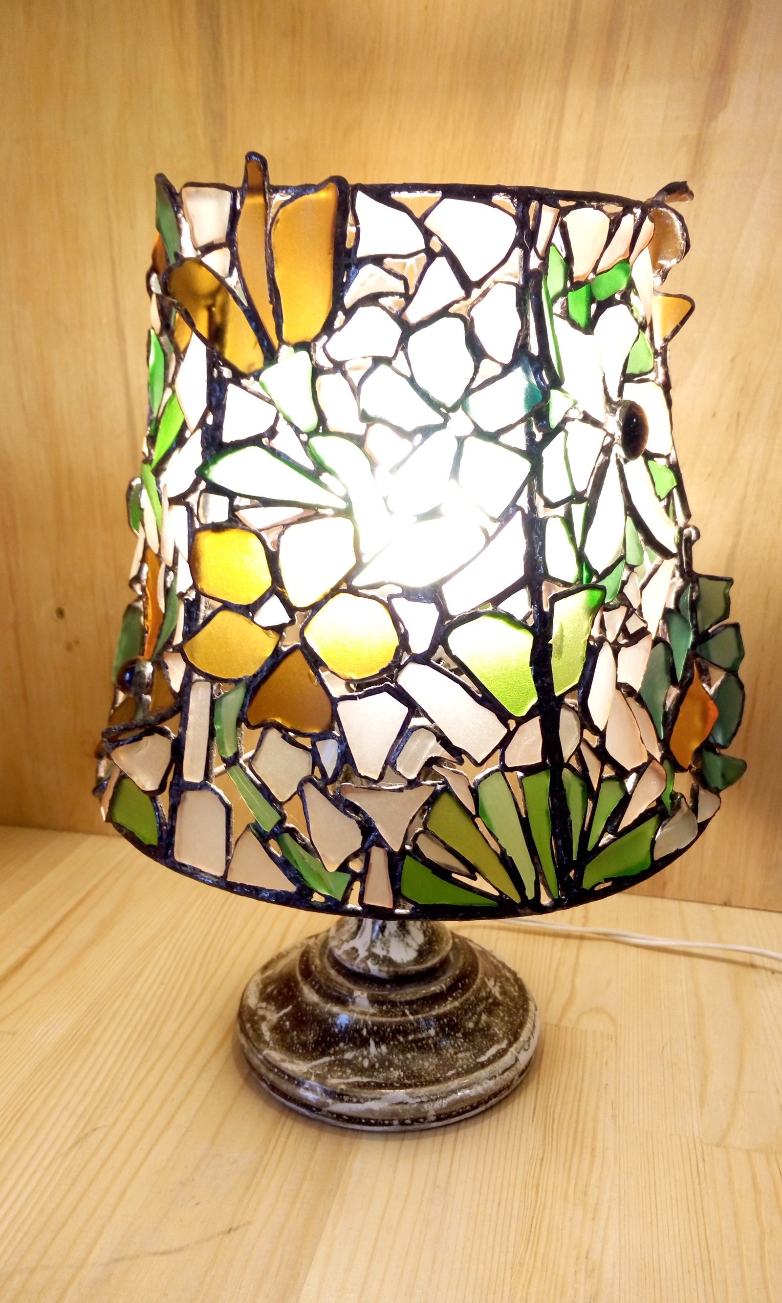 A lamp that I was not going to make)) - My, Video, Stained glass, Needlework with process, Sea glass, Post #11487804, Rukozhop, Longpost