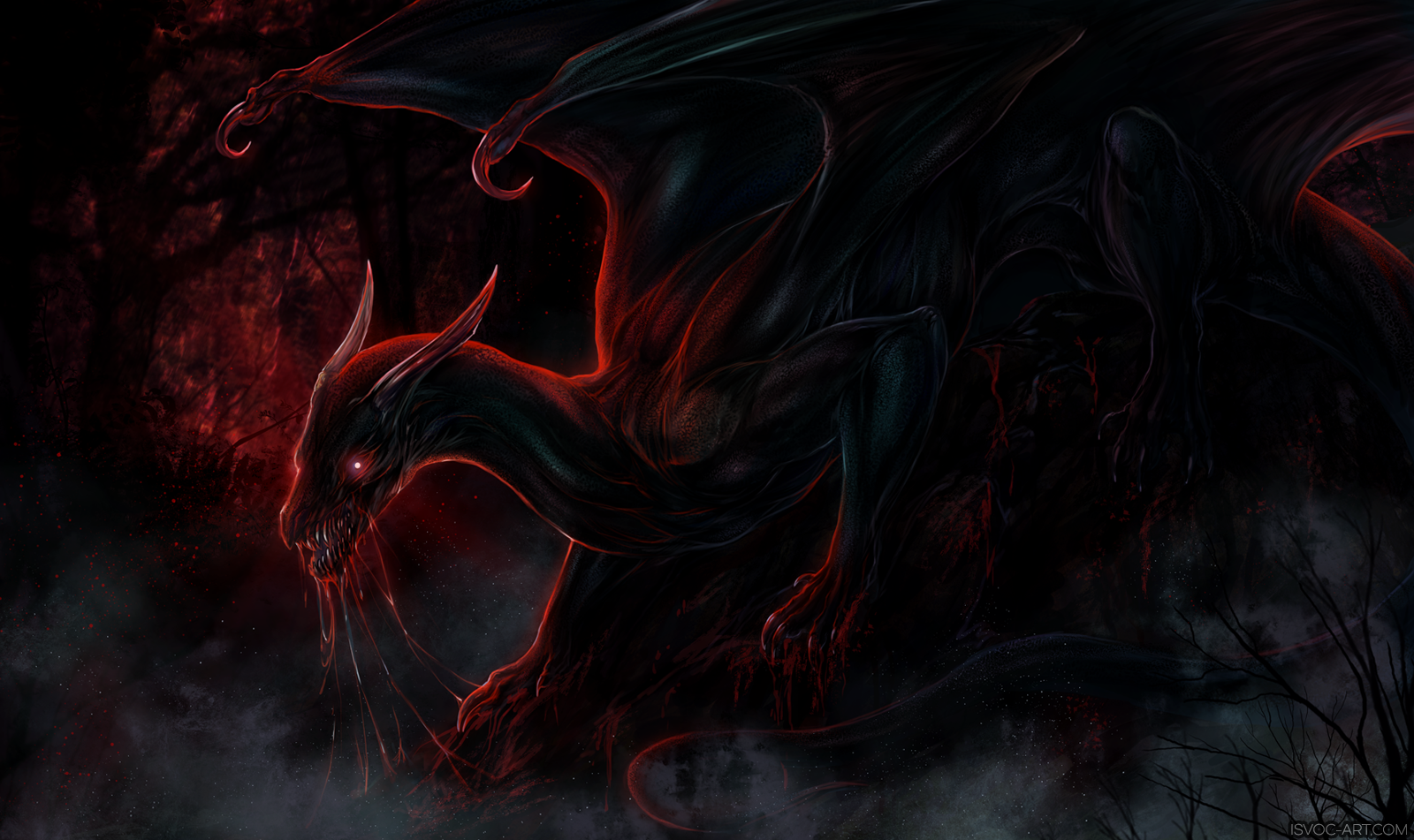Monster - Blood, The Dragon, Art, Fantasy, Leilryu