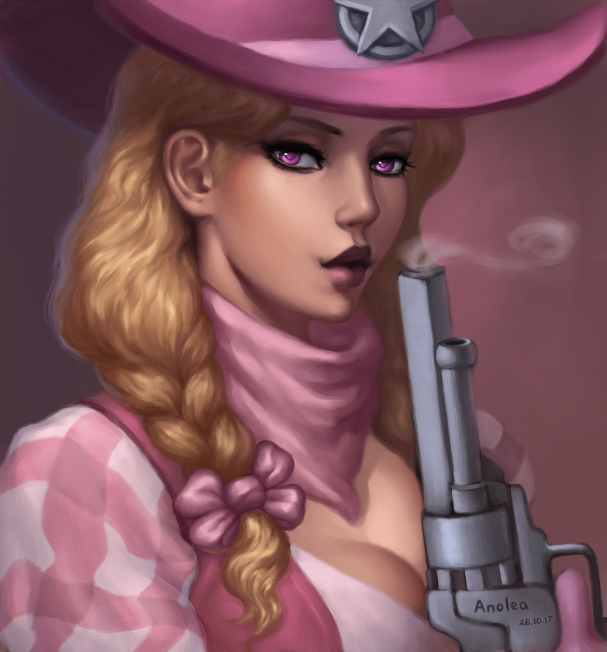 Pink Deputy Valla - My, Art, Drawing, Games, HOTS, Valla, My