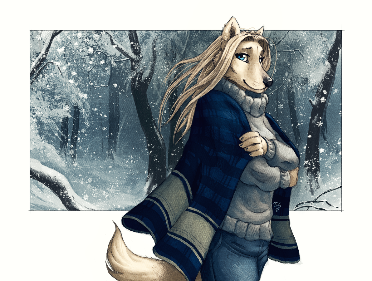 It's getting colder - Furry, Anthro, Art, Tasanko