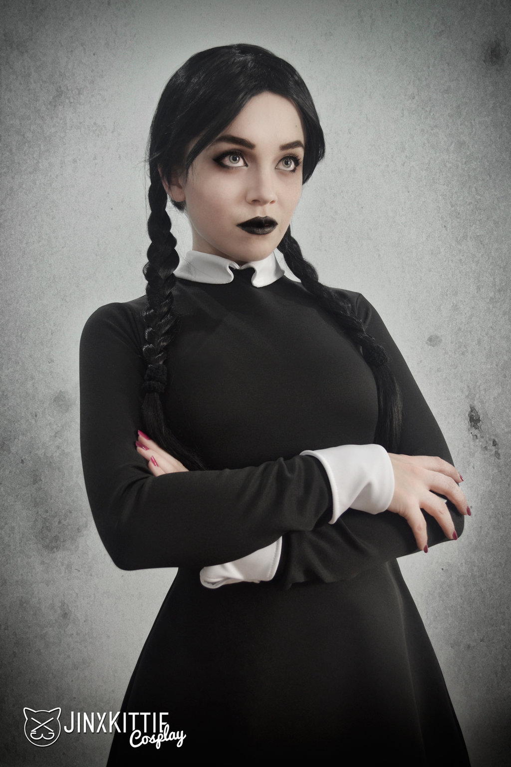 WEDNESDAY ADDAMS! - Уэнздей Аддамс, Семейка Аддамс, Косплей, Красивая девушка, Jinxkittiecosplay, Длиннопост