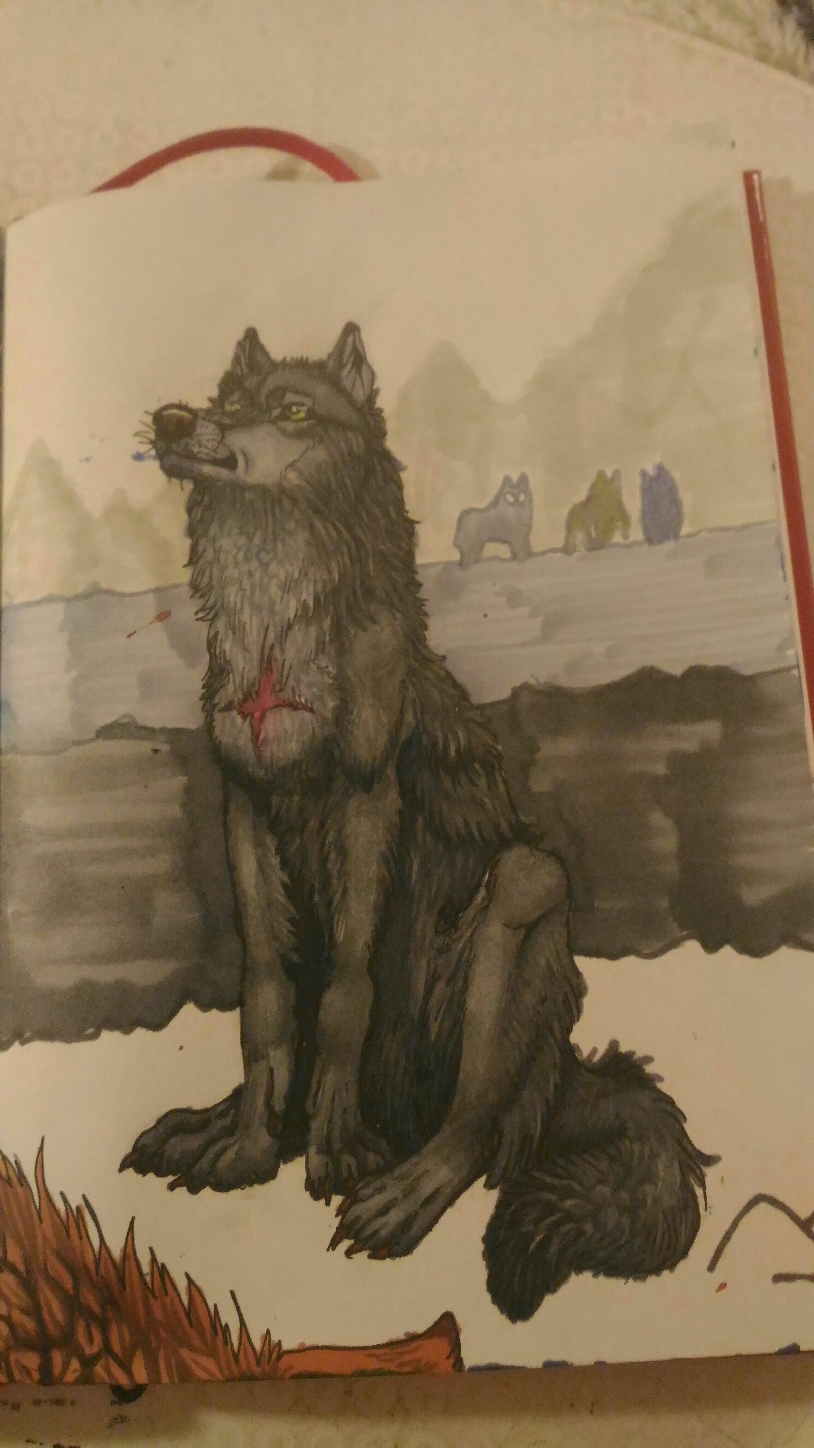 Tsume. - My, Wolf, Drawing, Order, Anime, Longpost