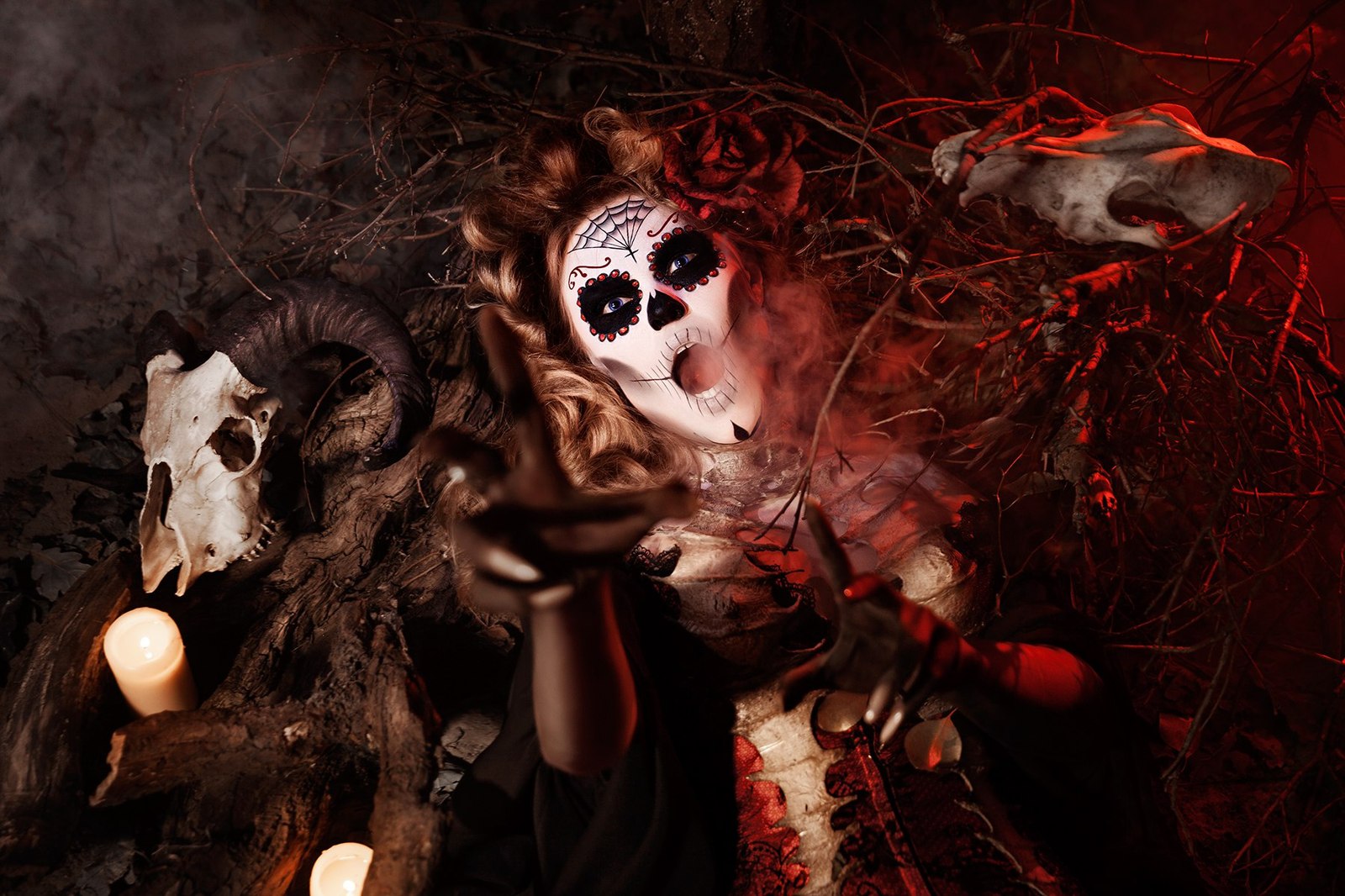 Photoshoot Da de Muertos part 2 by Elina Muller - My, The day of the Dead, Death, Ellin Muller, PHOTOSESSION, Fashion model, Cemetery, Halloween, Santa muerte, Longpost