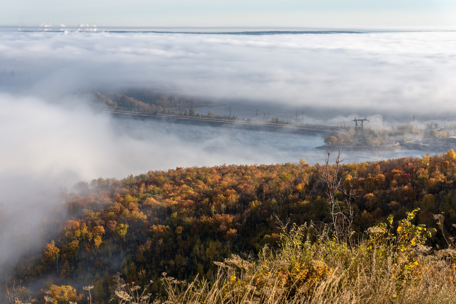 Foggy morning in the Zhiguli mountains - Zhiguli Mountains, Samara Region, The photo, Nature, Landscape, Longpost