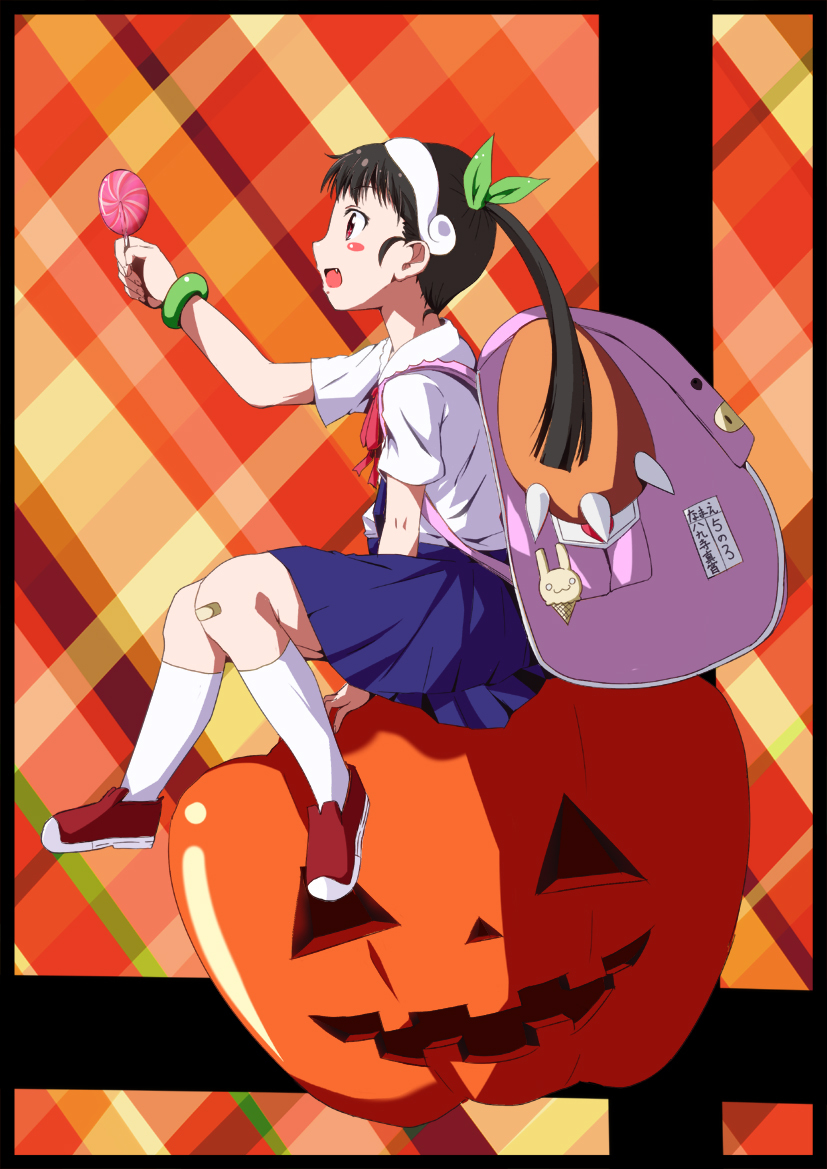 Happy All Saints Day! - Anime, Anime art, Monogatari series, Shinobu oshino, Hachikuji Mayoi, Halloween, Ougi Oshino, Kanbaru suruga, Longpost