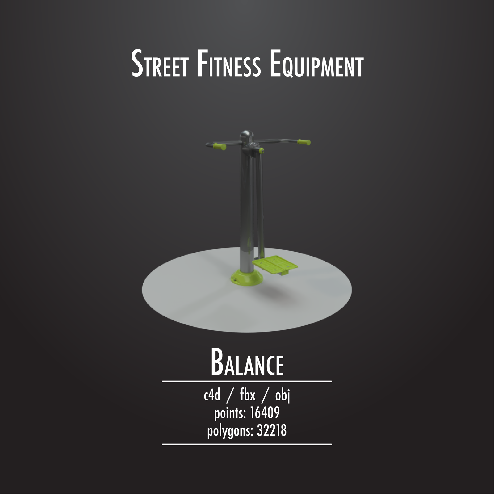 Street Fitness Equipment #01 - 50 3d models pack - Моё, Outdoor, Фитнес, Спорт, Equipment, Bench, Улица, Хобби, Длиннопост