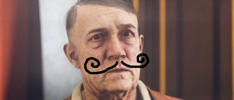 Из-за цензуры в Германии Гитлер в Wolfenstein 2 лишился усов | Пикабу