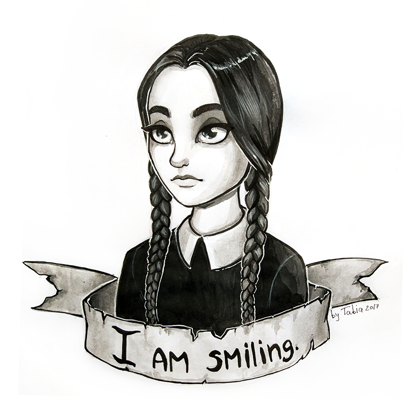 Inktober - My, Inktober, Art, , Yennefer, Witcher, Wensday Addams, Longpost