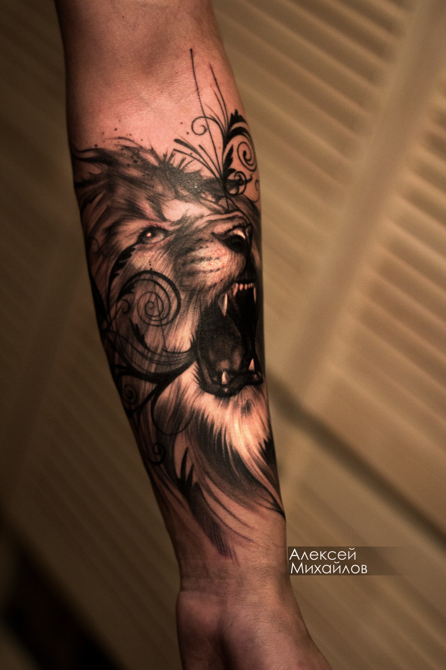 Lion tattoo - My, Tattoo, Tattoo sketch, a lion, Tattoo Lovers League, Tattoo artist, Art