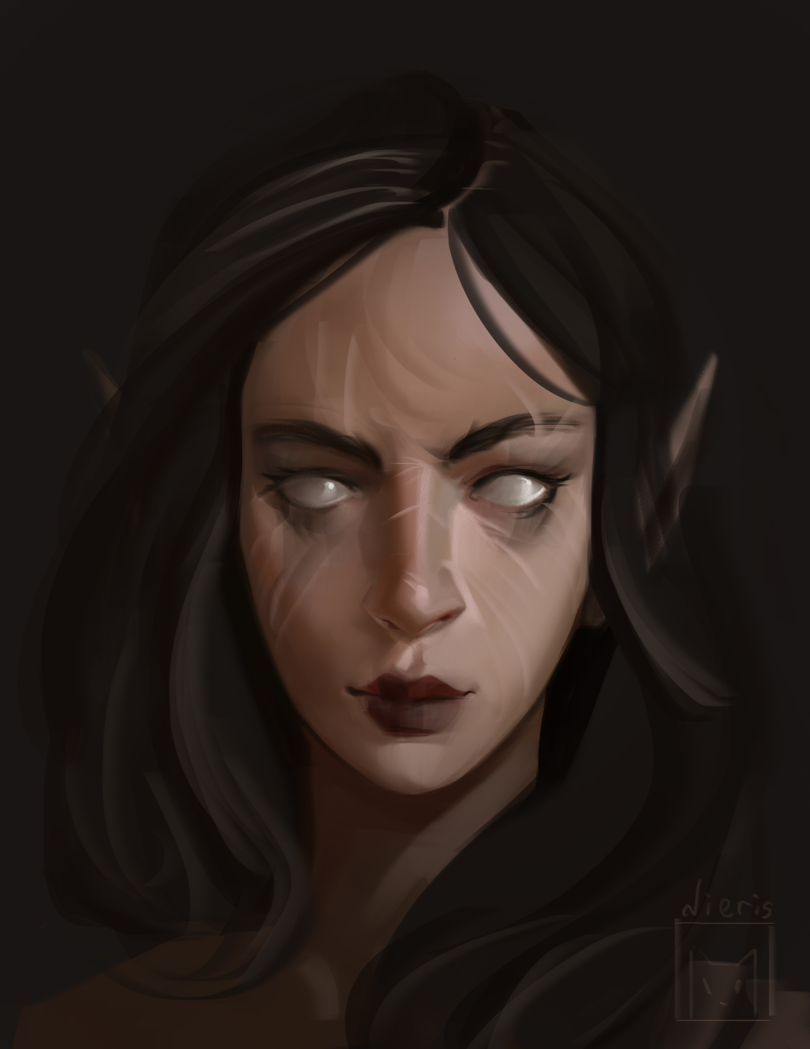 Elf - My, Art, Drawing, Painting