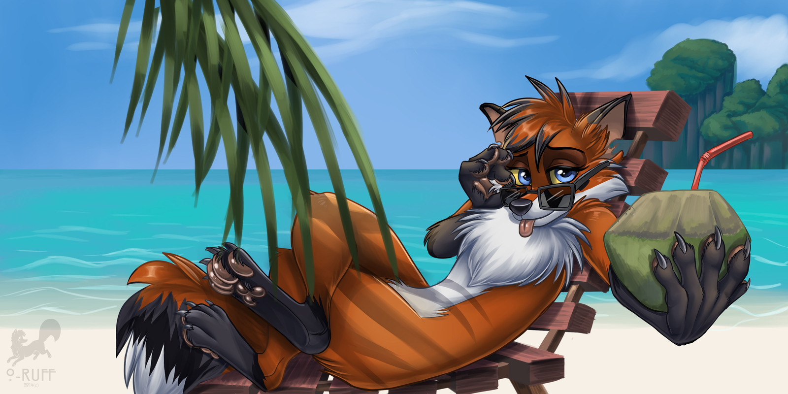 Who works hard, rests hard) - , Comics, Fox, Furry, Vietnam