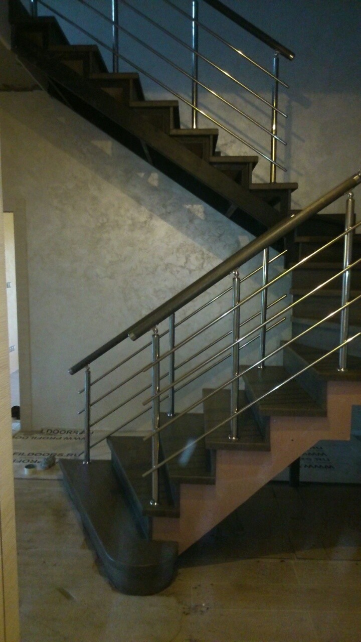 Лестница с нержавейкой | Пикабу