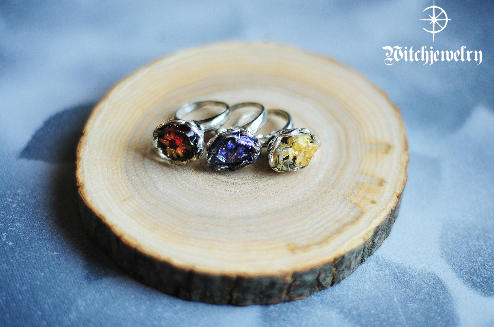 Rings Flowers of the forest - My, Ring, Bijouterie, Herbarium, Lilies of the valley, Epoxy resin, Needlework without process, Longpost