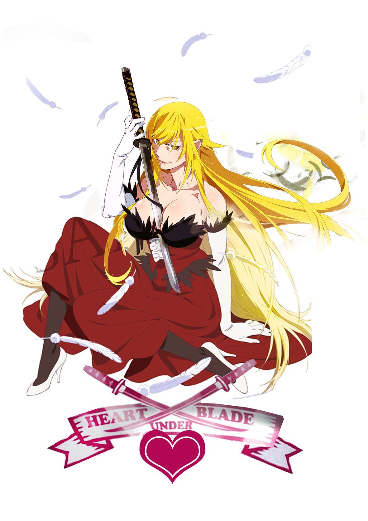 People are divided into two types: those who love gatar and those who do not. - My, Kiss-Shot Acerola-orion Heart-under-blade, Monogatari series, Anime, Tattoo, Longpost