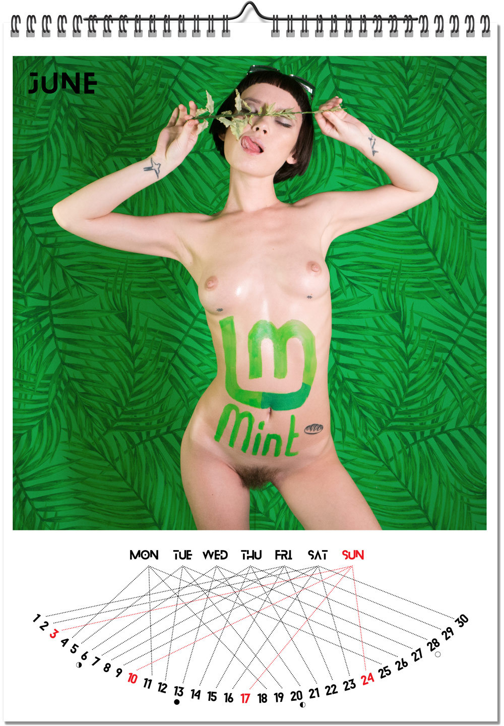 Art nude calendar linuxoid - NSFW, My, Longpost, , Bodypainting, Linux, Cosplay, Girls, Strawberry, Erotic