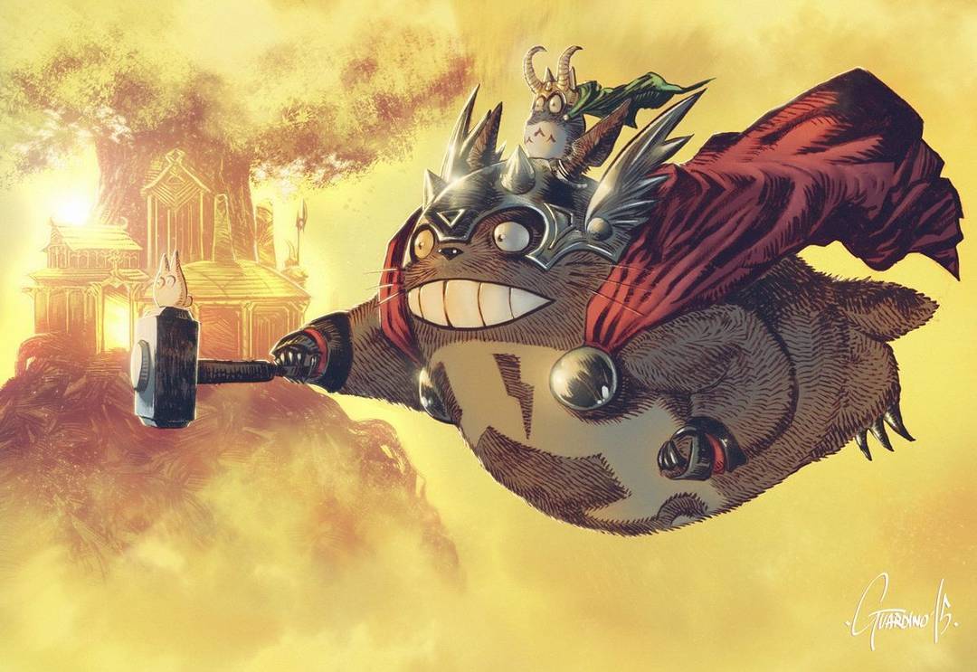 Tortoro - Art, Images, My neighbor Totoro, Thor, Crossover, Crossover