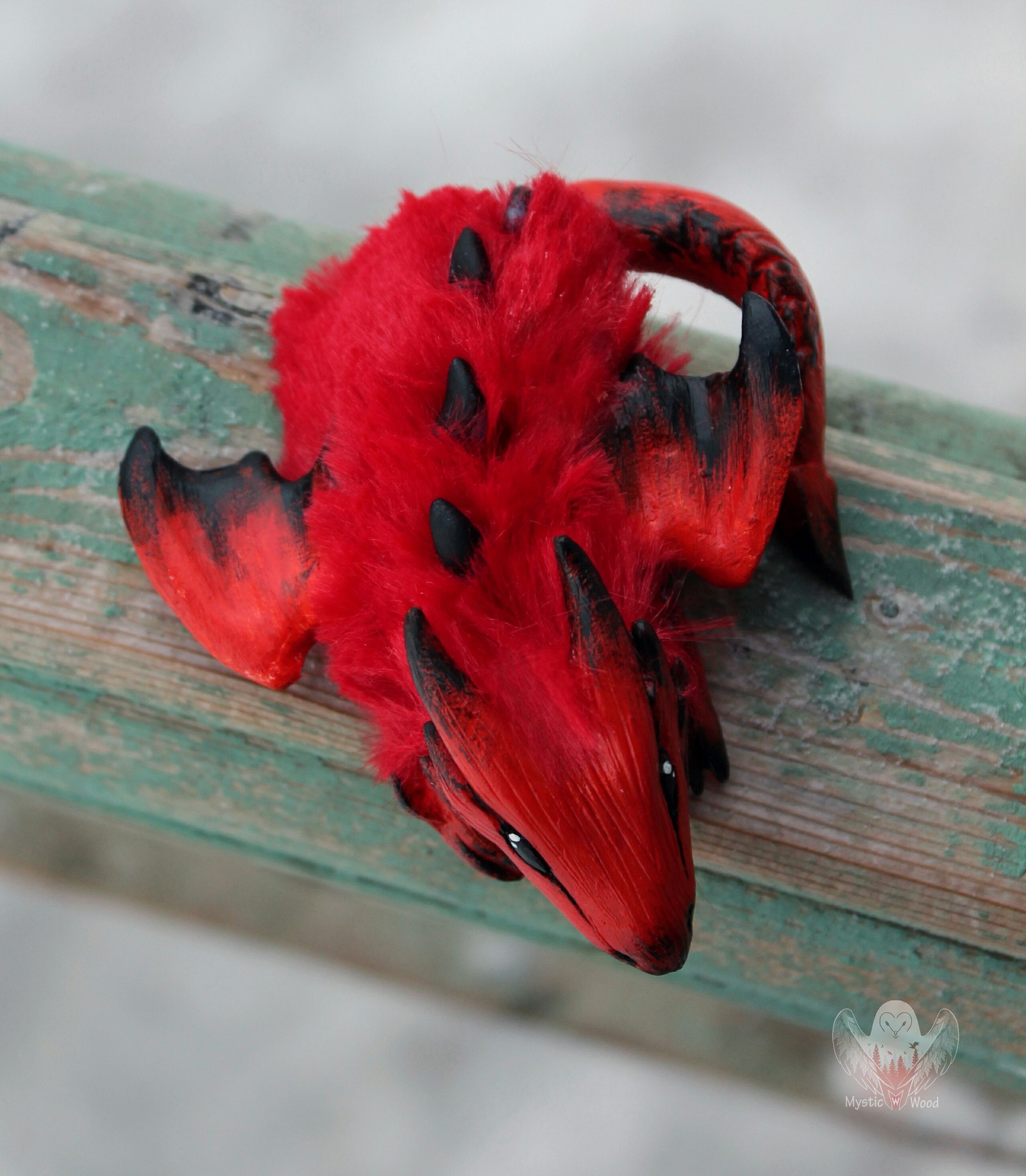 Whelp Yaris - My, The Dragon, Fire, Handmade, Needlework without process, Polymer clay, Longpost