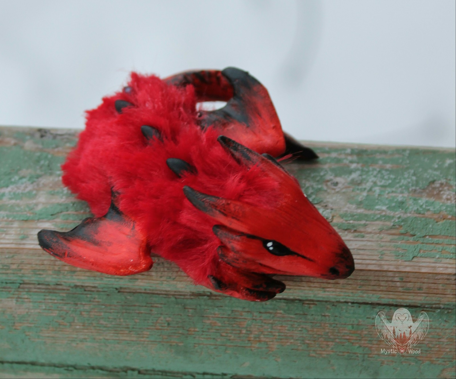 Whelp Yaris - My, The Dragon, Fire, Handmade, Needlework without process, Polymer clay, Longpost