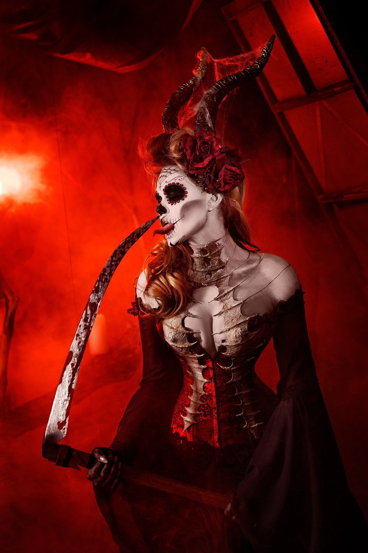 Photoshoot Da de Muertos part 2 by Elina Muller - My, The day of the Dead, Death, Ellin Muller, PHOTOSESSION, Fashion model, Cemetery, Halloween, Santa muerte, Longpost