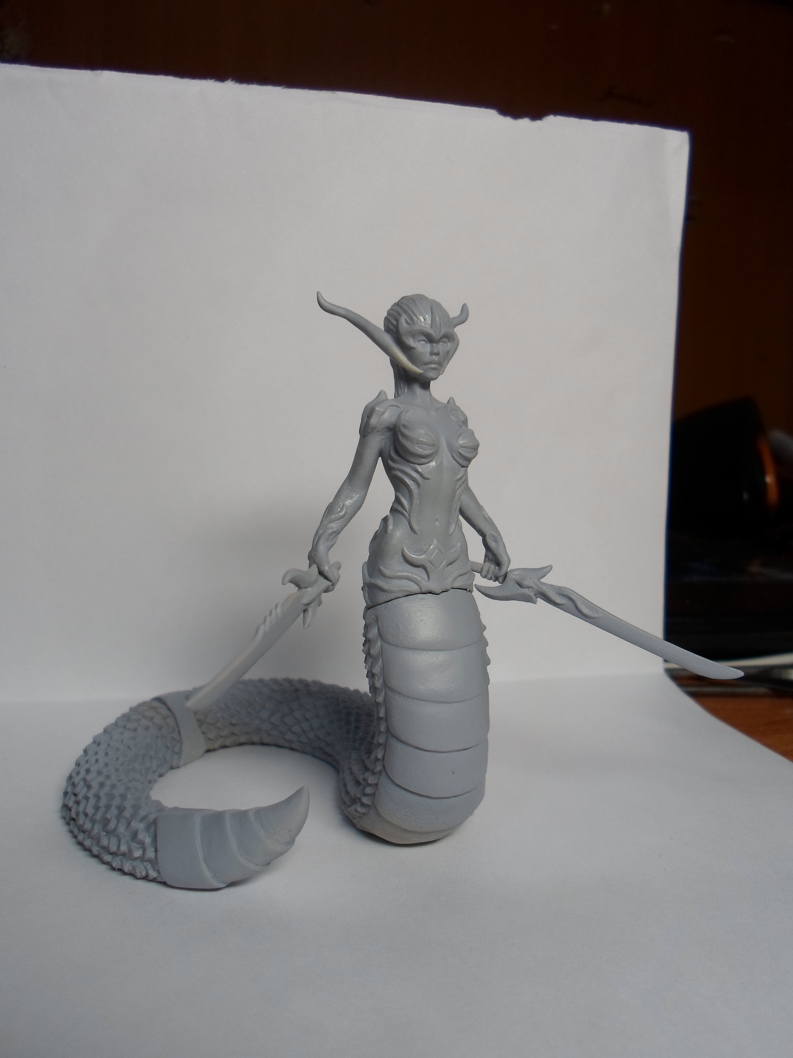 Finished the same naga, well, a little valkyries :) - My, Valkyrie, Valkyrie, Naked, , Miniature, Figurines, Hobby, Needlework without process, Longpost