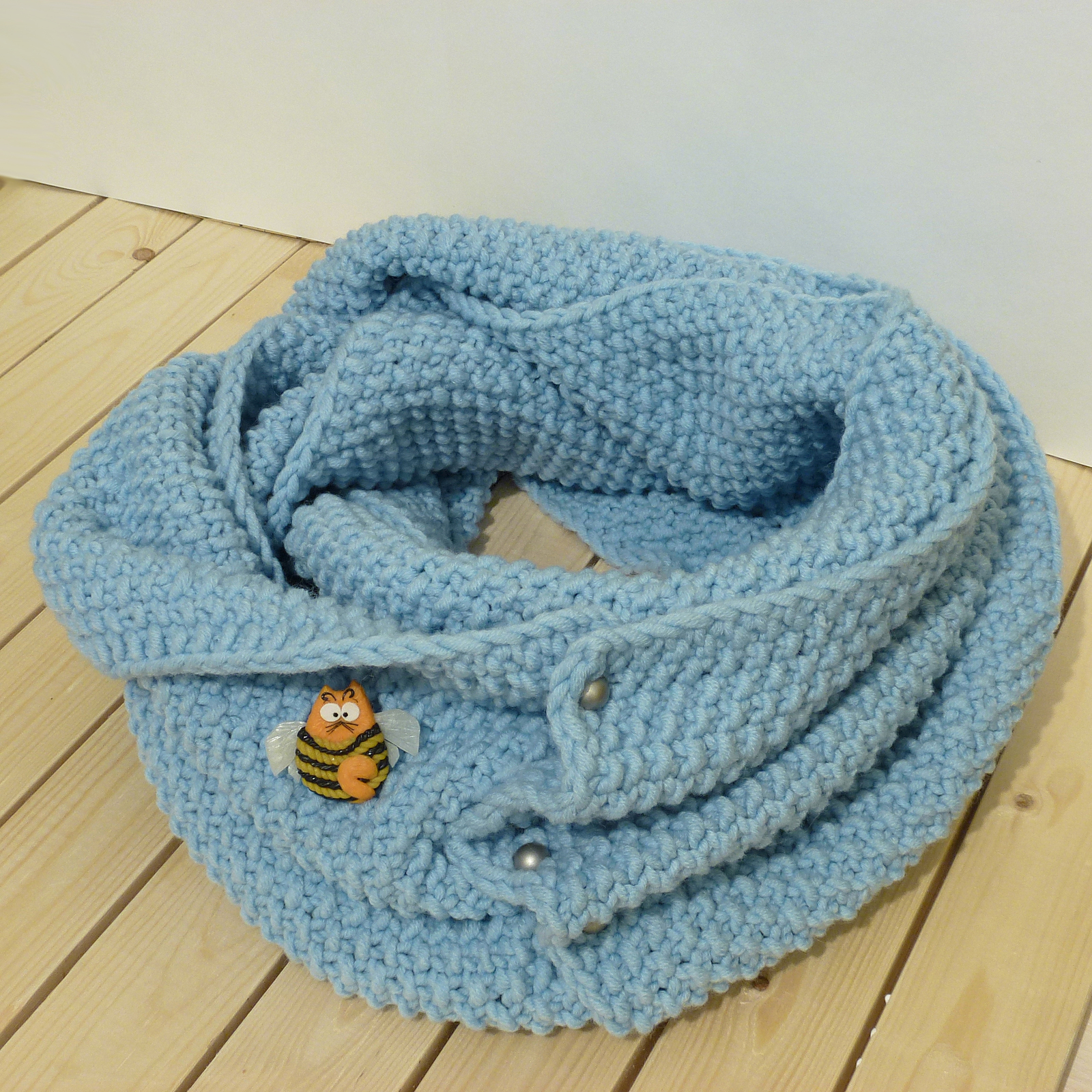 Big and warm. - My, Scarf, , , Knitting, Needlework without process, , Longpost