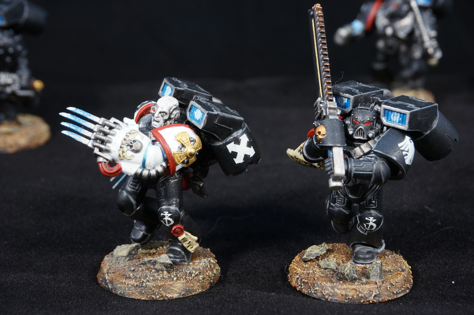 Raven guard (Assault squads) - My, Wh miniatures, Warhammer, Modeling, Miniature, Raven guard, Painting miniatures, Longpost