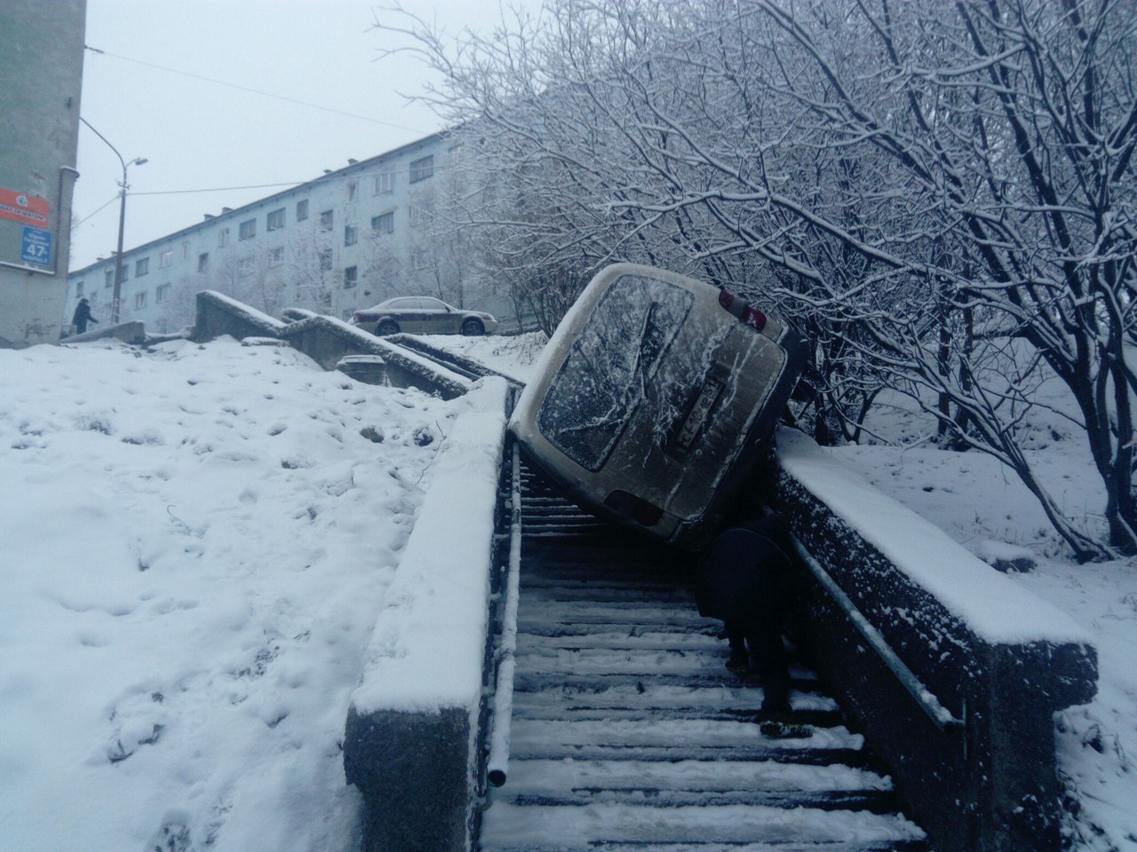 Murmansk this morning. - Murmansk region, Murmansk, Road accident, Motorists, Auto