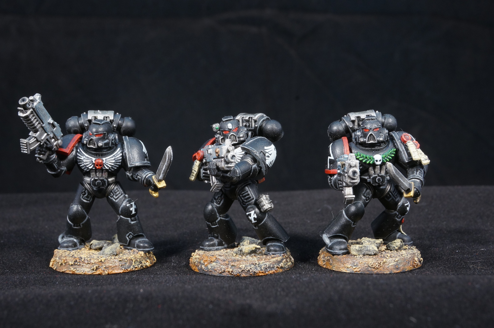 Raven Guard tactical squad - Longpost, Modeling, Miniature, Warhammer 40k, Raven guard, Wh miniatures, My