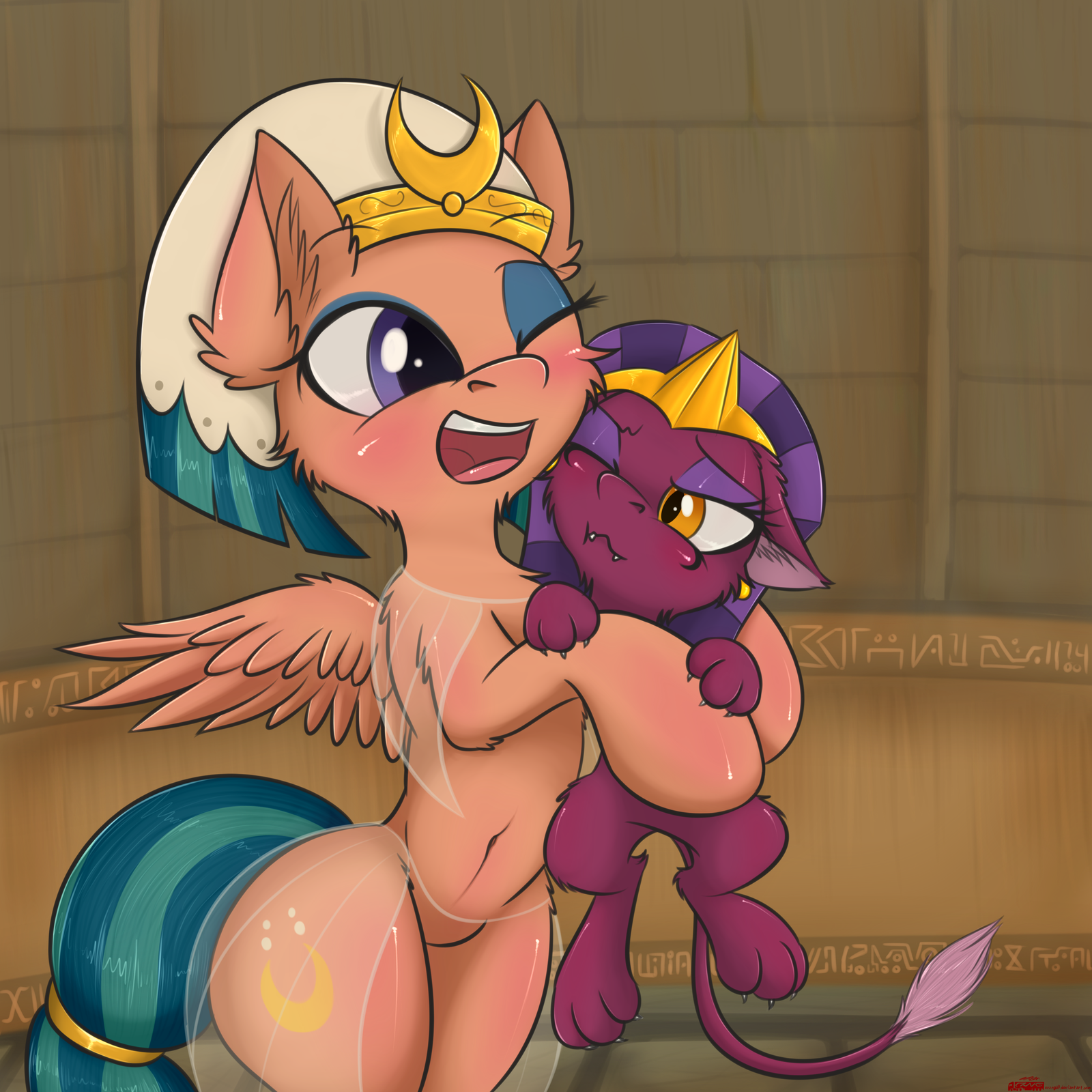 Somnambula with Little Sphinx by orang111 - My Little Pony, Somnambula, Sphinx