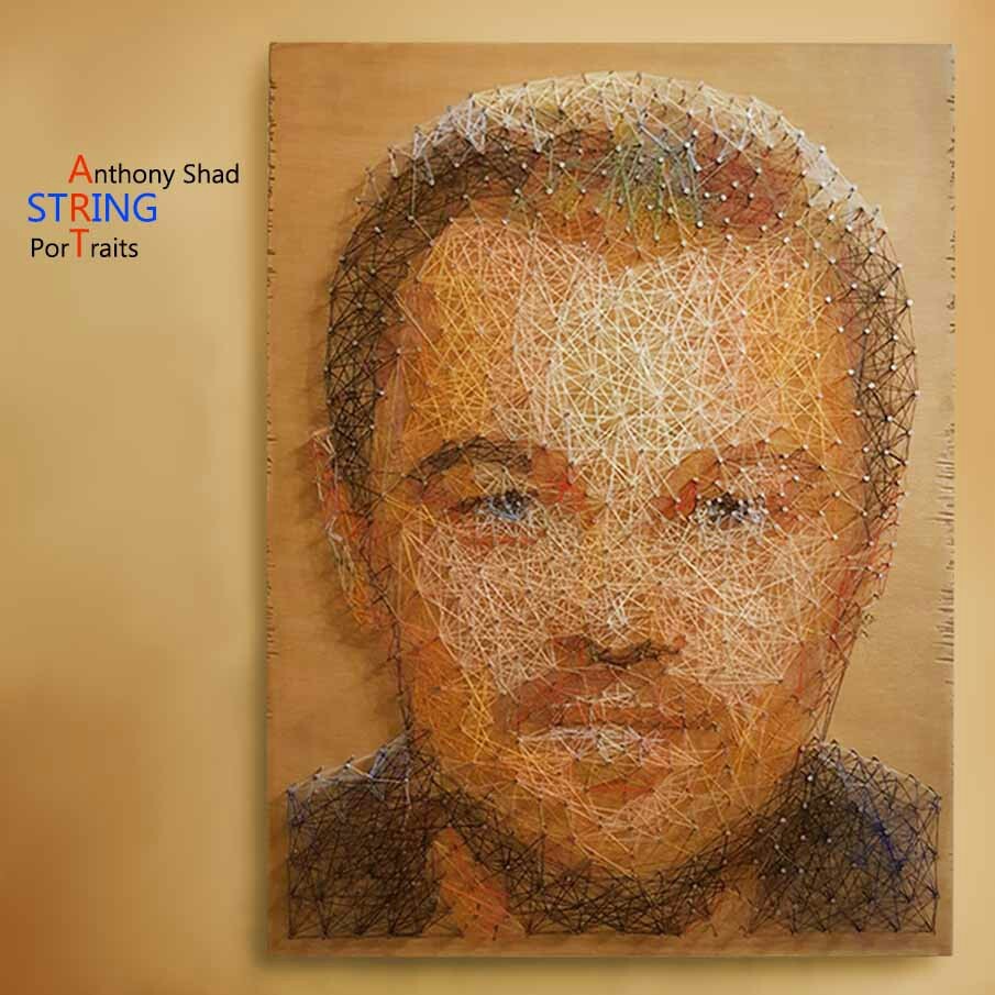 String Art portraits. - My, Leonardo DiCaprio, String Art, Creation, news, Portrait