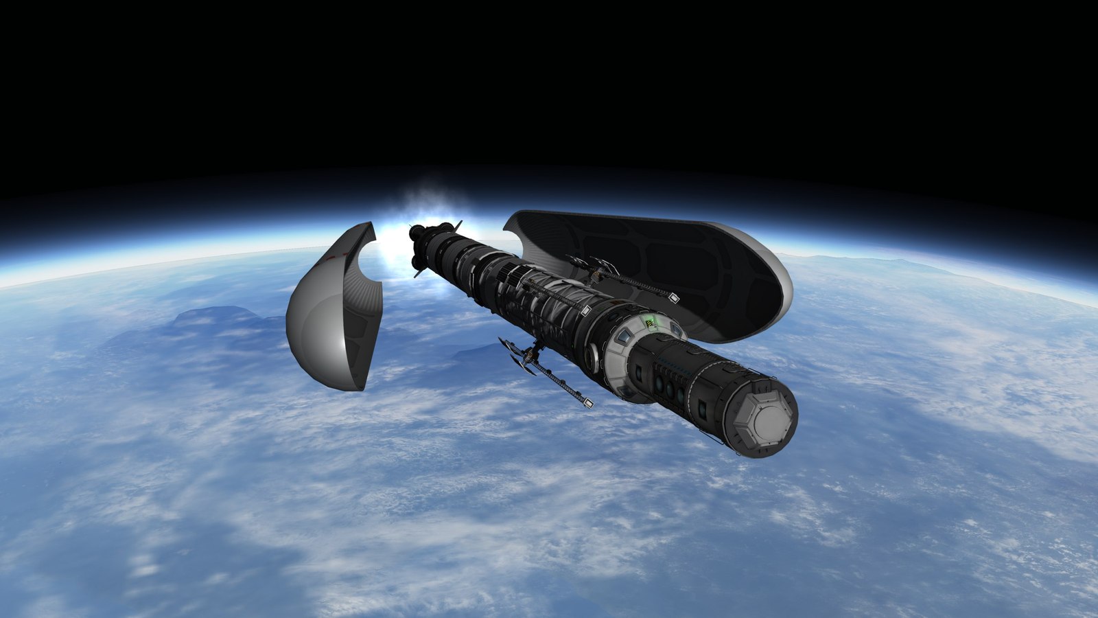 [Kerbal Space Program] Nyx Interplanetary Ship. Part 1. Assembly and installation in orbit. - My, Kerbal space program, Games, Space, Longpost