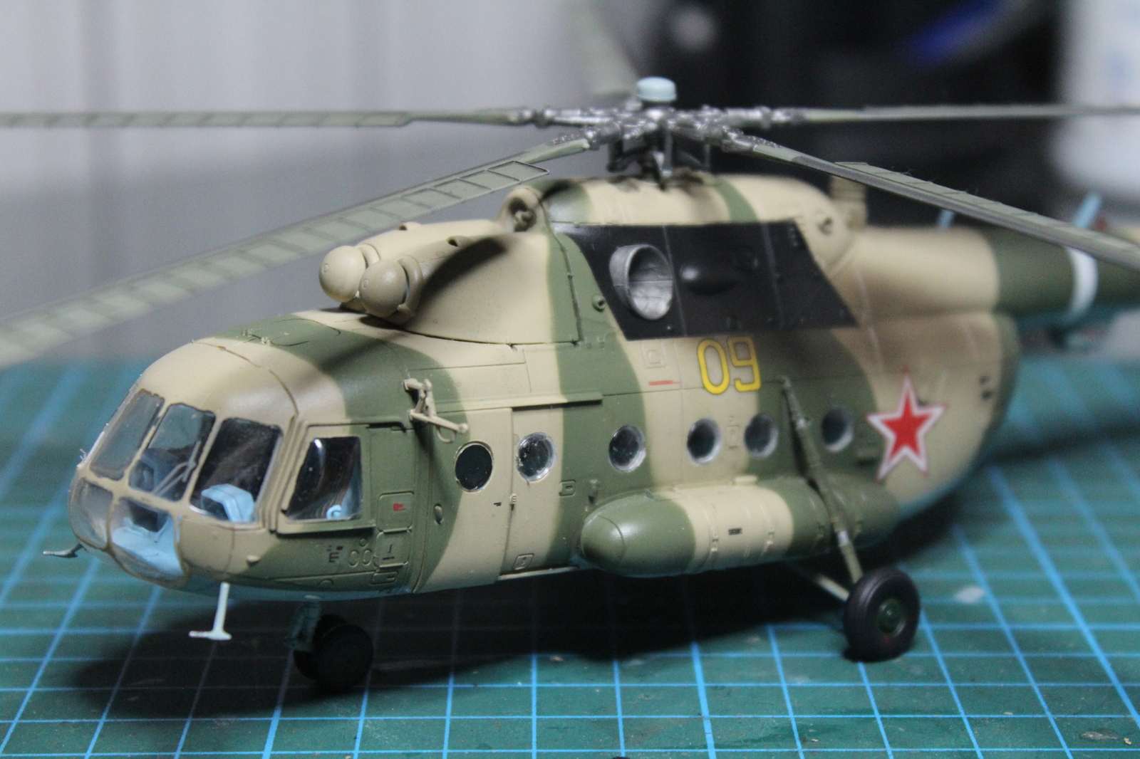 Mi-8T helicopter - My, Helicopter, Mi-8, Prefabricated model, Stand modeling, Longpost