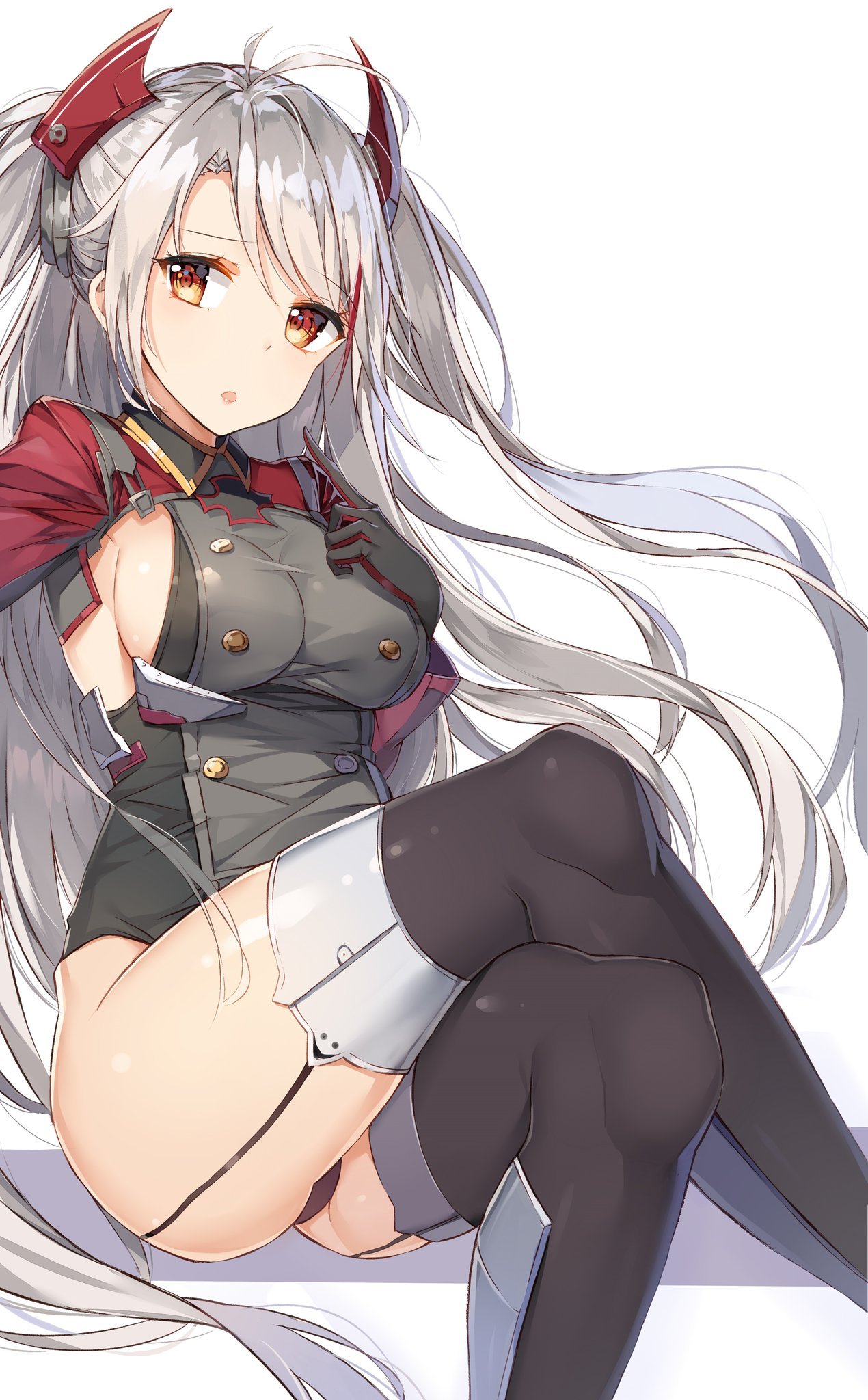 Prinz Eugen - NSFW, Azur Lane, Prinz Eugen, Аниме, Anime Art, Не аниме, Sideboob, Чулки