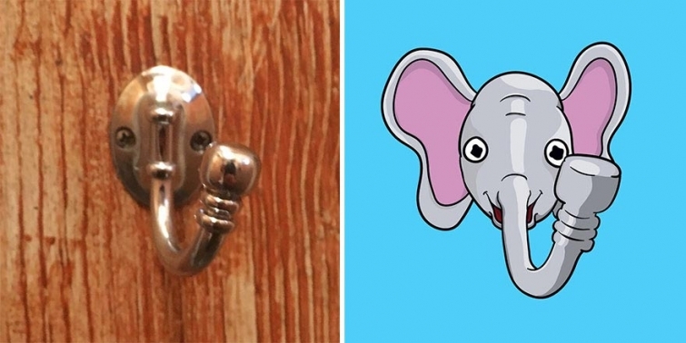 Artist sees faces everywhere and turns them into cartoon characters - Pareidolia, , Artist, Animation, Longpost, Cartoons