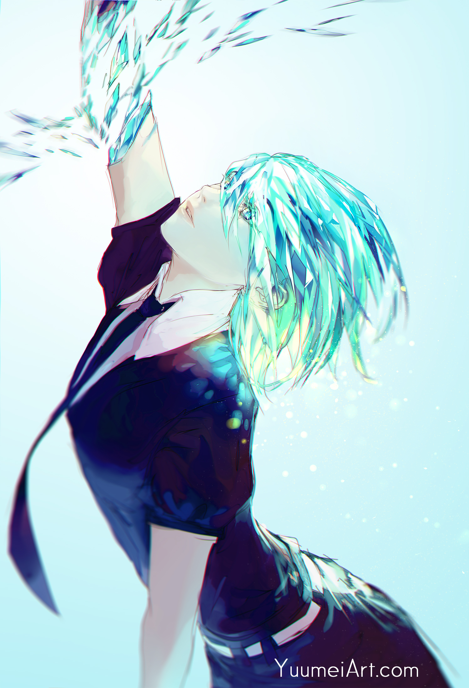 Phosphophyllite - Anime art, Anime, Houseki no kuni, Phosphophyllite, Yuumei