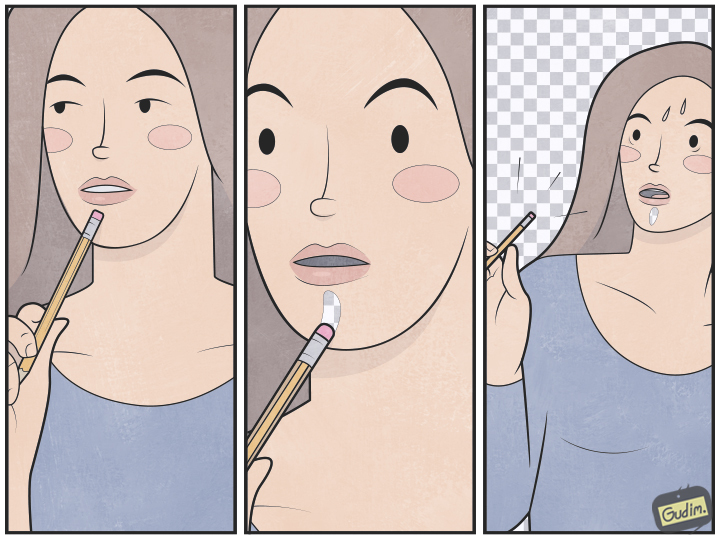 Eraser - My, Gudim, Comics, Eraser, Photoshop