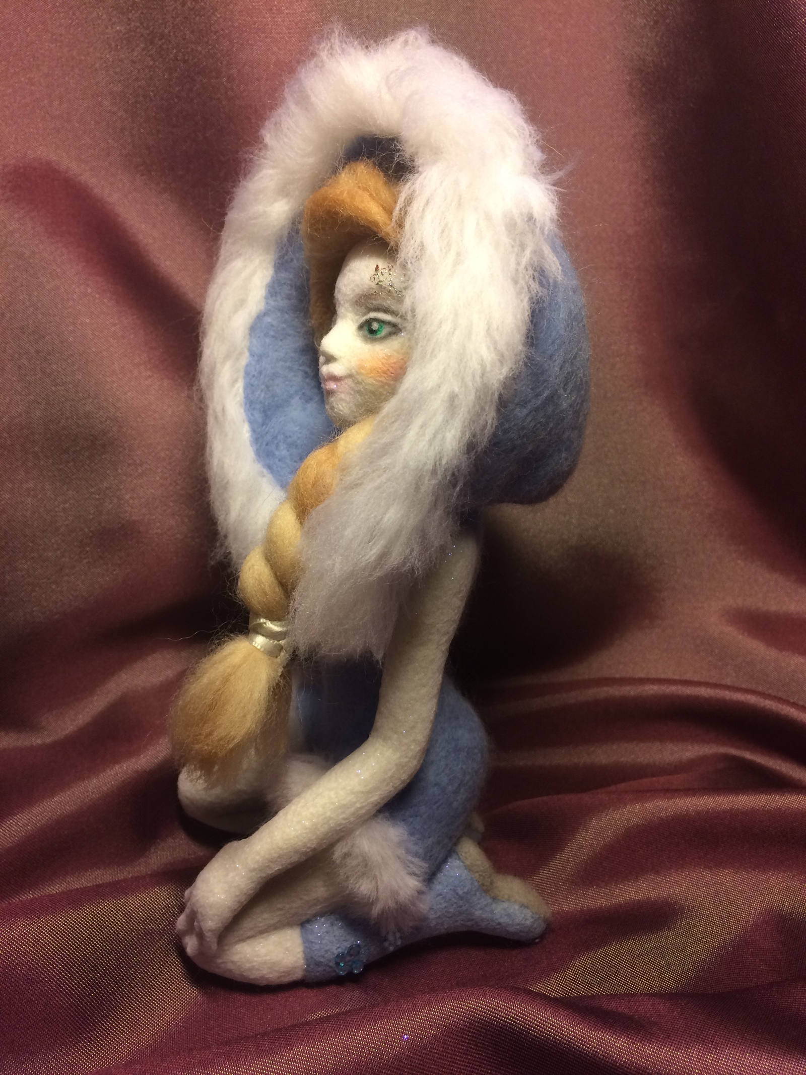 snow girl - My, Girl, Snow Maiden, Hobby, Dry felting, Longpost