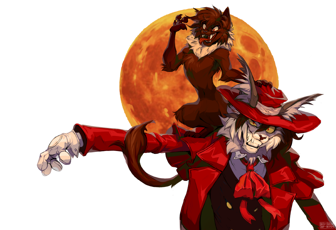 River of Darkness - Furry, Art, Hellsing, moon, Silverdeni, Collab, 