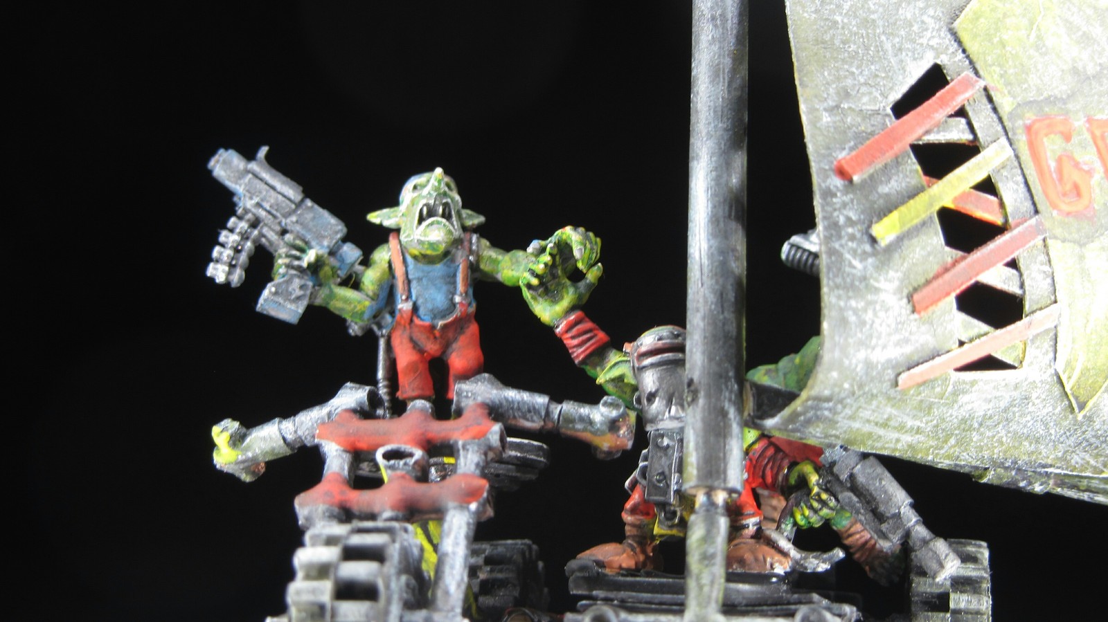 Gretchins on pedal-sail traction. - My, Gorkamorka, Wh miniatures, Stand modeling, Board games, Longpost