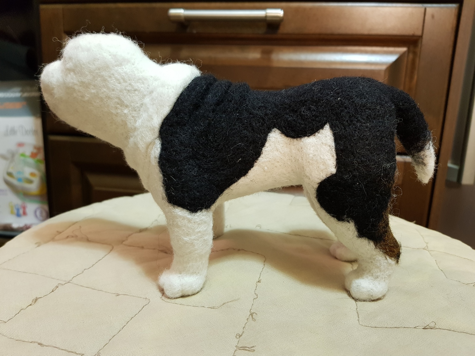 Part 2. The process of creating an interior toy, English Bulldog. To be continued) Author: Maria Sherstobitova. - My, Dog, Bulldog, Animals, Toys, Handmade, Hobby, Dry felting, Present