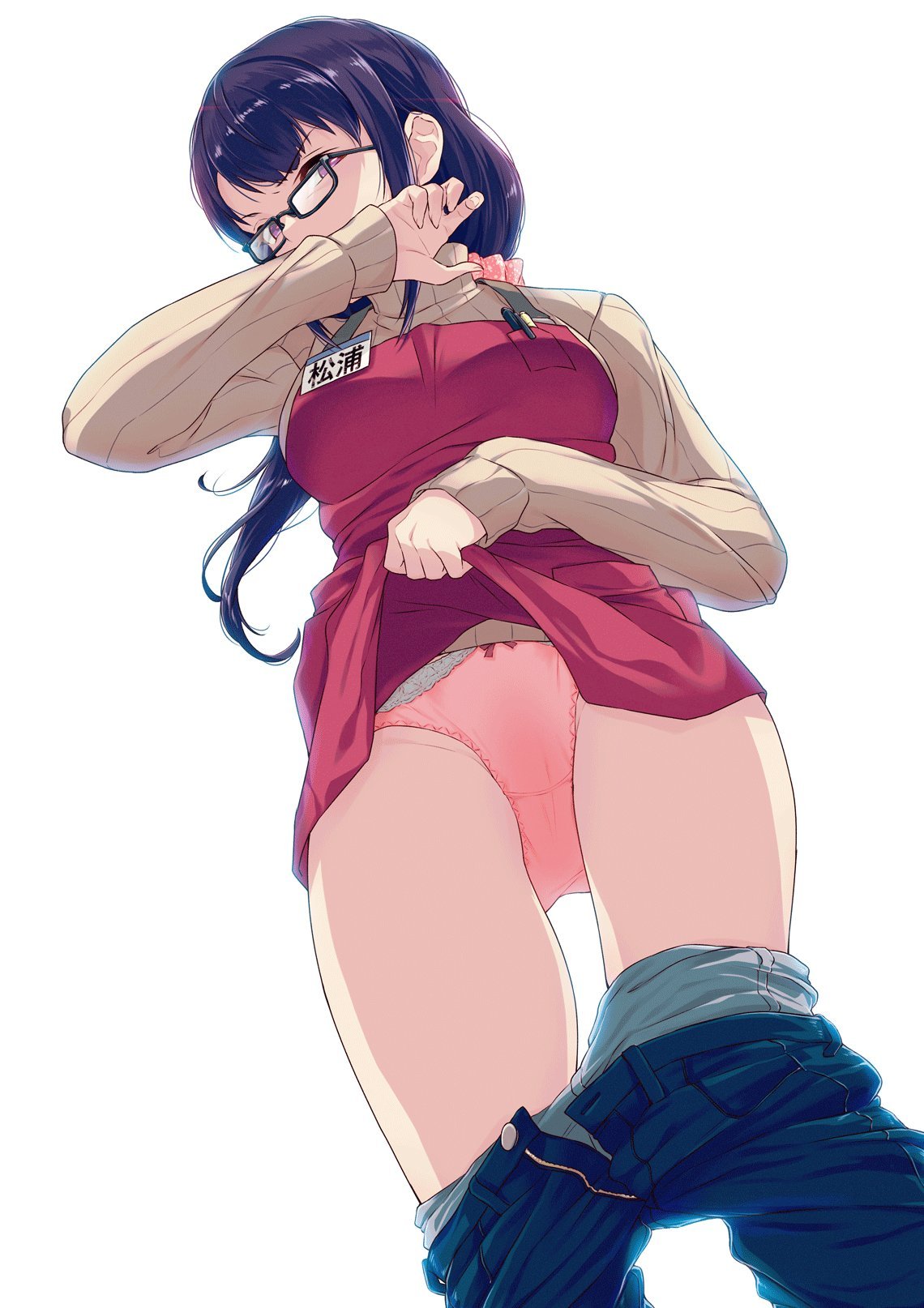 Anime Art - NSFW, Anime art, Anime, Anime original, Pantsu, Megane