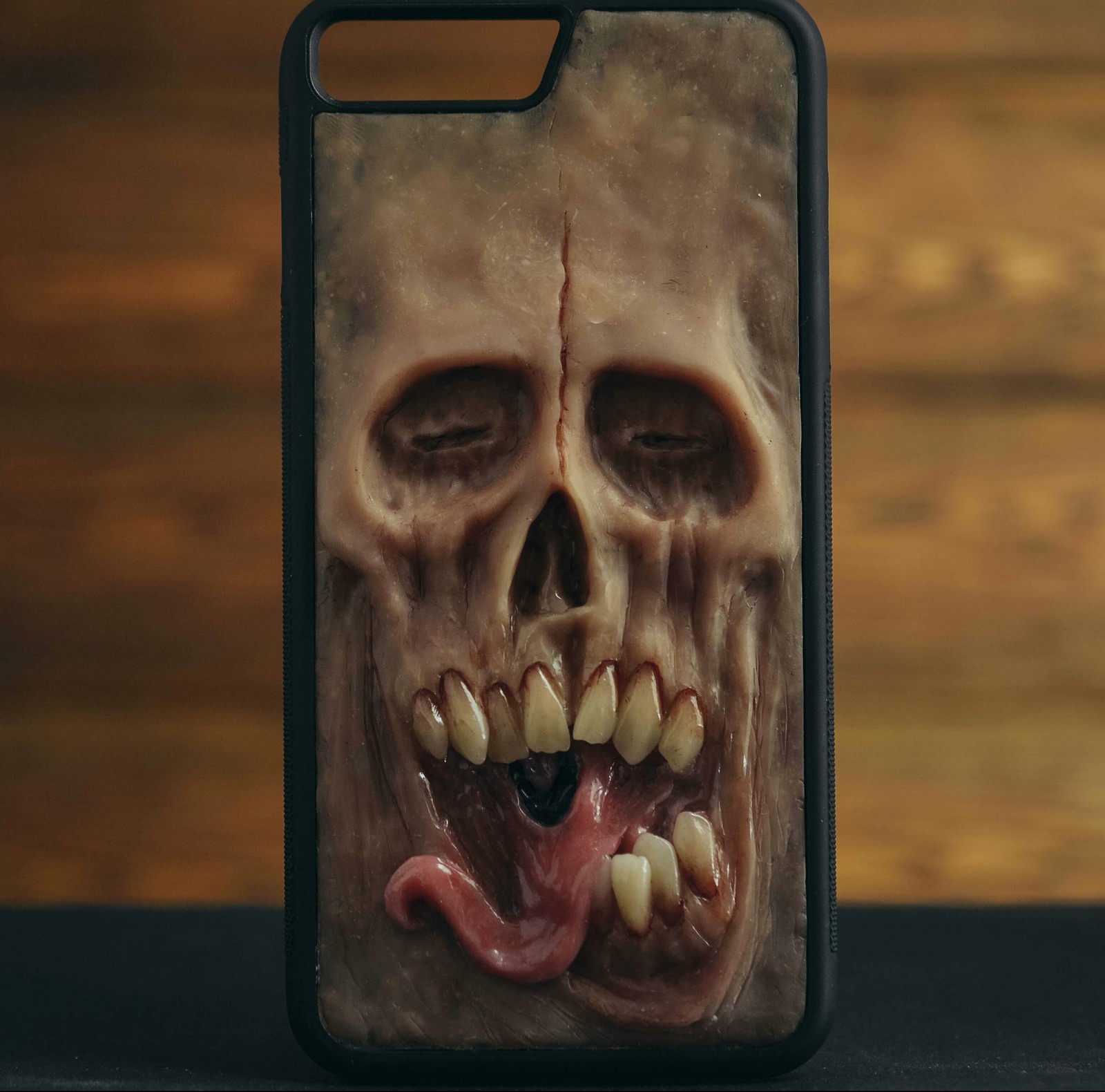 Skull чехол для Iphone 7 plus - Моё, Чехол для телефона, Полимерная глина, Скелет