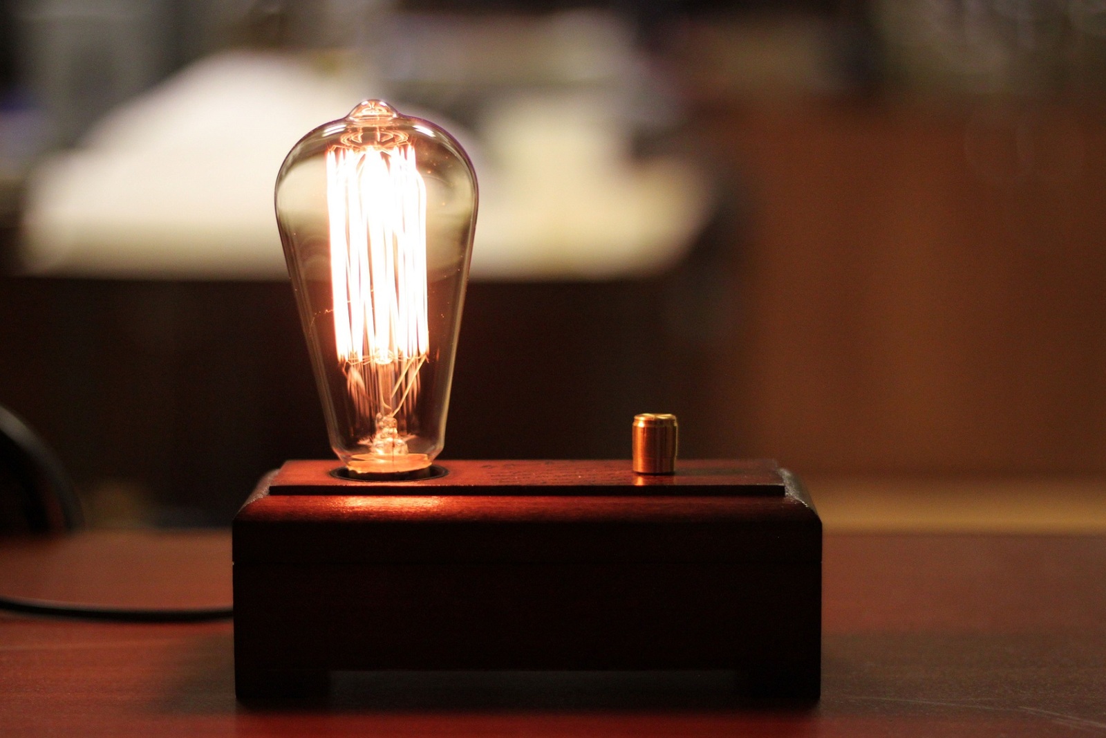 Night light - My, Night light, Edison's lamp, Dimmer, With your own hands, Longpost