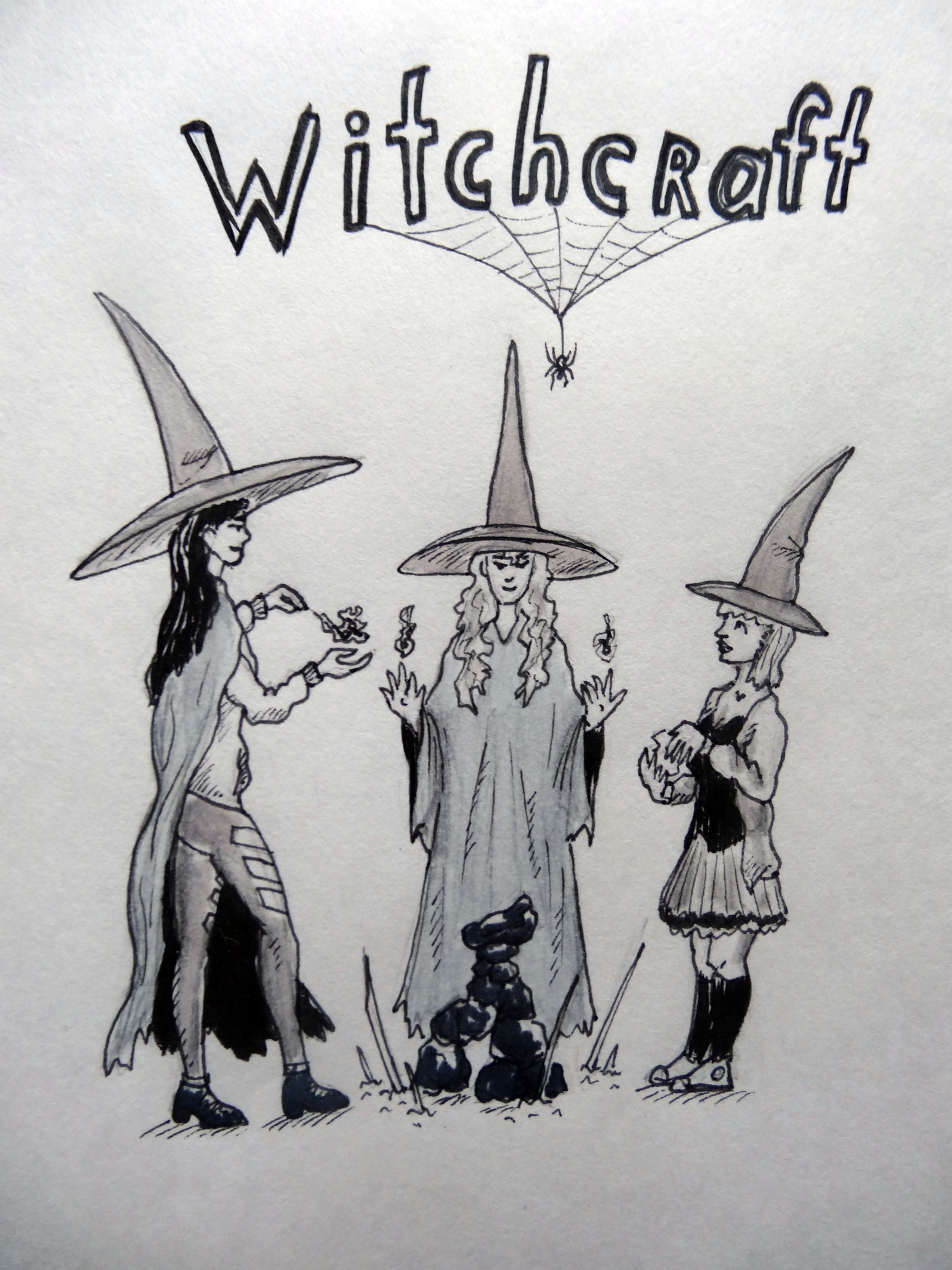 Moscow Witchcraft - My, Beginner artist, Art, Pencil drawing, Creation, Witches, Girls, Witchcraft, Moscow witchcraft, Longpost